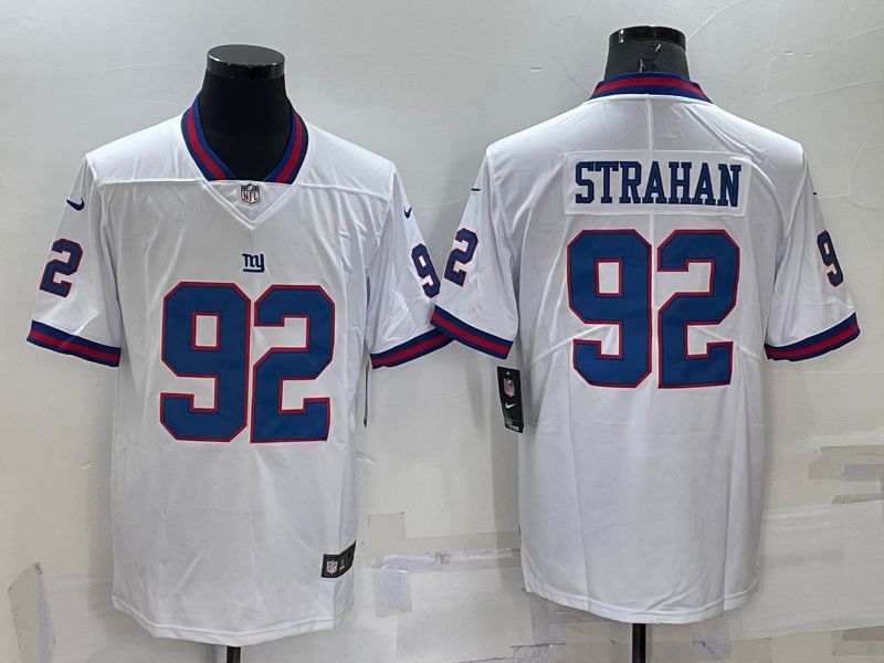 Men New York Giants #92 Strahan White 2022 Nike Limited Vapor Untouchable NFL Jersey